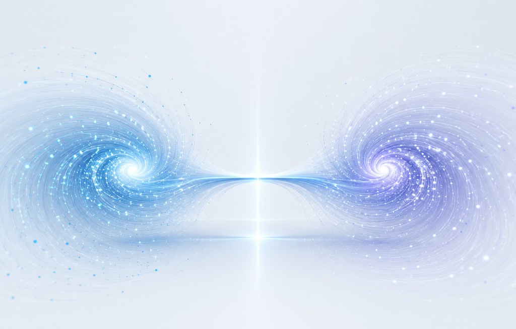 Abstracte visualisatie van informatiestroom en samenwerking tussen softwaresystemen in de transportsector.